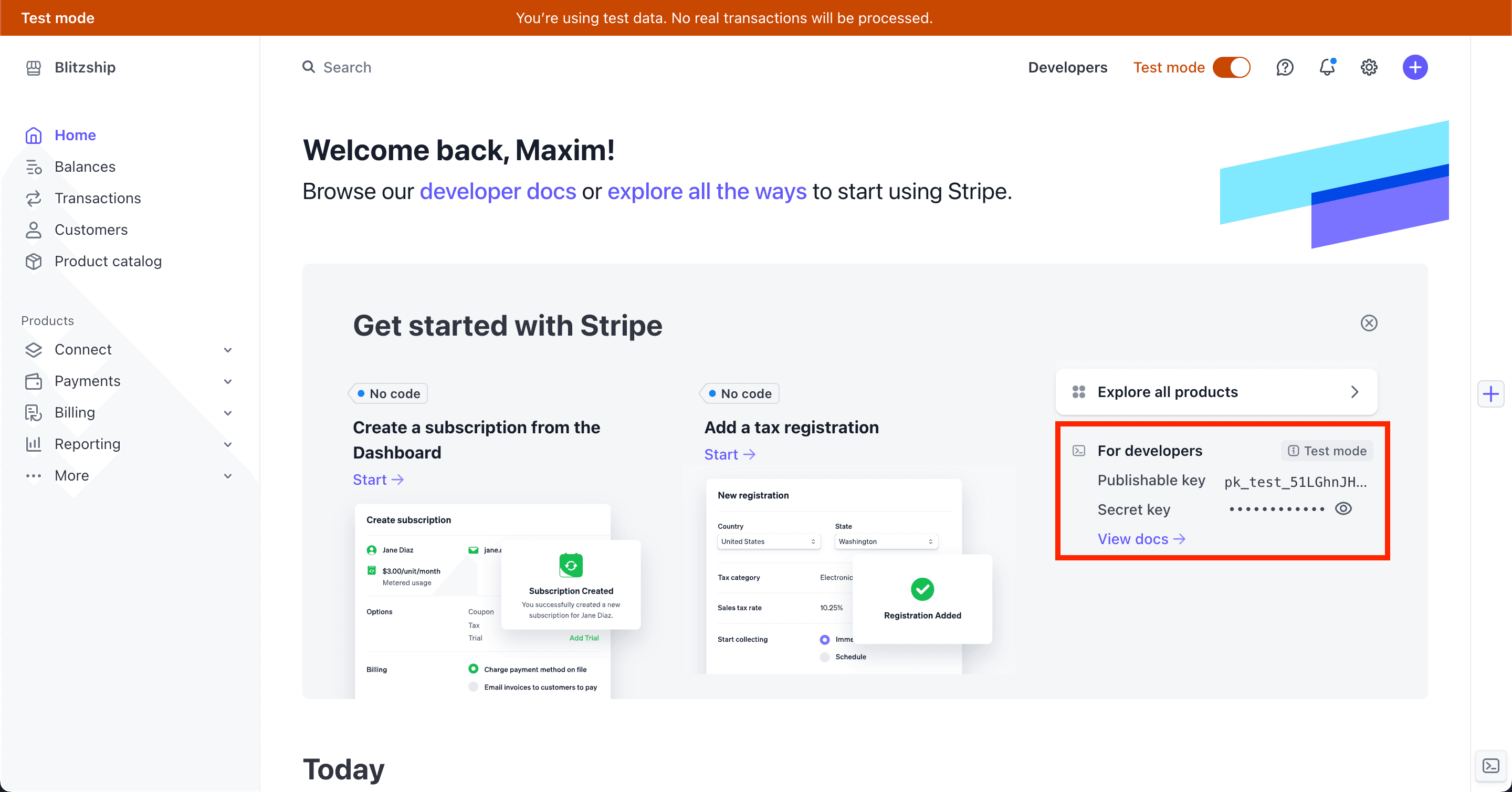 Stripe secret key